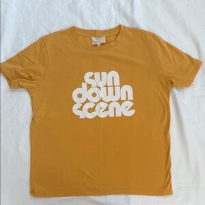 Sézane Sun Down Scene Mustard T-Shirt XS